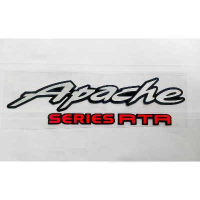 Picture of Bike Decoration Sticker For Apache RTR Motorcycle. Silver color