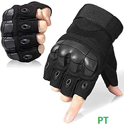 Picture of High Quality Milita Half Finger Hand Gloves For Biker. 2 Black