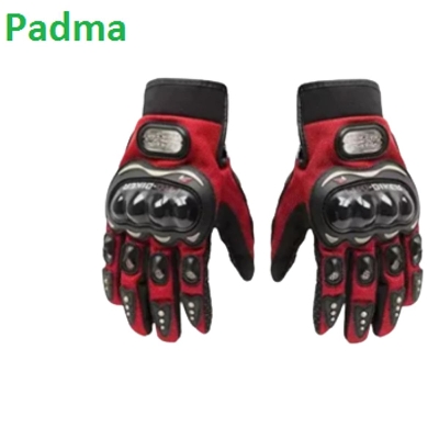 Picture of Full Finger Hand Gloves For Bikers - Hand Gloves For Bike- Pro Bike Red color
