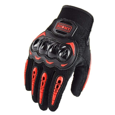 Picture of High Quality Full Finger Screen Touch SUOMY Hand Gloves For Biker. RED