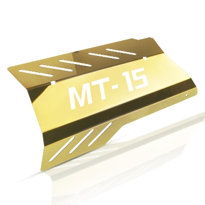 Picture of MT-15 Silencer Cover for Motorcycle . Golden color