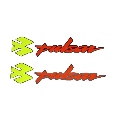 Picture of 2 Pis Logo sticker for motorcycle Pulsar or decoration sticker Red