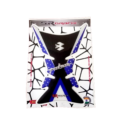 Picture of Bike Decoration Sticker. Tank Pad Sticker For Pulsar Motorcycle. Bue