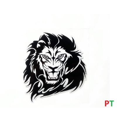 Picture of Angry Wolf Sticker for Motorcycle decoration sticker- Black