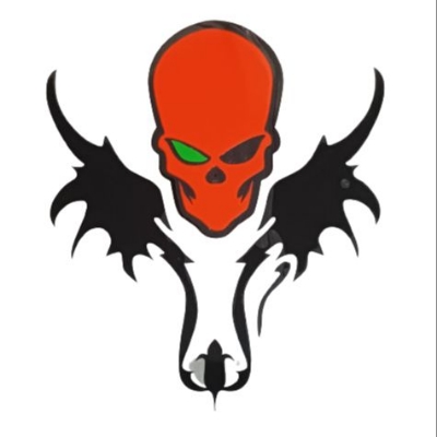 Picture of Bike Decoration Refectic sticker for Motorcycle. Head Bone or Skull 03- Red