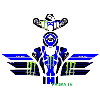 Picture of Yamaha r15 v.3 3d কার্বন ফাইবার ফুয়েল ট্যাঙ্ক প্যাড মনস্টার মোটরসাইকেলের জন্য ট্যাঙ্ক প্রোটেক্টর স্টিকার সম্পূর্ণ সেট - r15 v3 bike