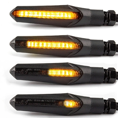 Picture of LED Indicator light for motorcycle. flash Running yellow-  2 Pis