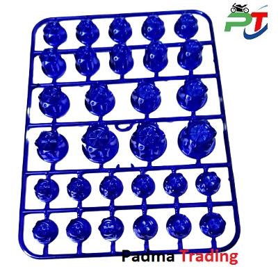 Picture of High Quality 30pcs/set Chrome Plating Screw Nut Cap for Motorcycle , Decoration item- Blue