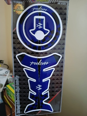 Picture of Bike Fuel Tank protector sticker for motorcycle. pulsar - Blue