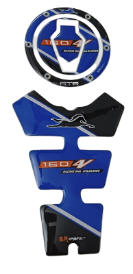 Picture of Fuel Tank Pad Protector sticker for Motorcycle Apache 4V. Blue