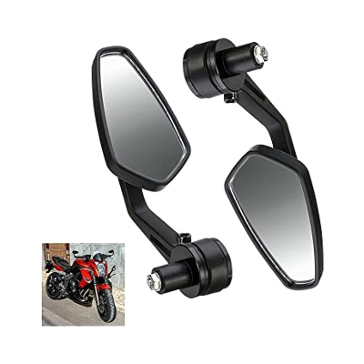 Picture of Universal Handle ber Looking Glass for Motorcycle- Black- 1306
