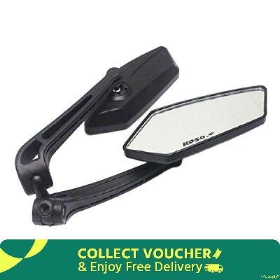 Picture of KOSO Black Looking Glass For Motorcycle, Bike Universal Model 2Pcs- Black