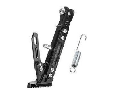 Picture of Universal CNC Aluminum Alloy Adjustable Kick stand. Side Stand parking Bracket for Motorcycle. Black