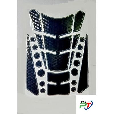 Picture of Universal Bike 3D Fuel Tank Pad. Tank Protector Sticker For Motorcycle. Black