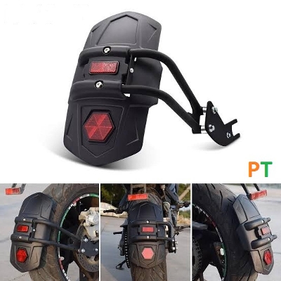Picture of Universal Mardguard. Rear Wheel Cover clam Tyre Guard or  Mudguard With Light And Bracket Set For Motorcycle