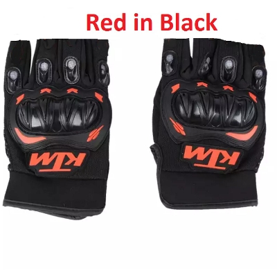 Picture of Half Finger Hand Gloves For Biker. kTm. Red