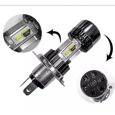 Picture of M8 2700K White Color Motorcycle headlight Bulbs 12v H4 Hi Lo beam Moto LED Headlight