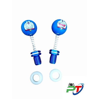 Picture of Universal Screw Emoji For Motorcycle/ Bike  Looking Glass Emoji screw emoji smile Toys- Blue ( Not For 4V )