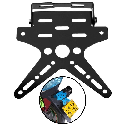 Picture of Back License or Number Plate Holder Mount Bracket Adjustable for motorcycle . Black
