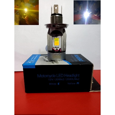 Picture of Motoled Motorcycle LED Headlight H4/HS1. White & Yellow