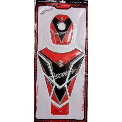Picture of 3D Fuel Tank Pad  Protector sticker For Discover Motorcycle -Red