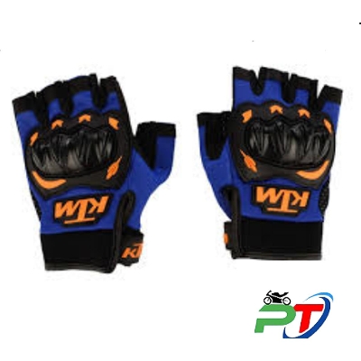 Picture of KTM Half Finger Hand Gloves for biker. Blue