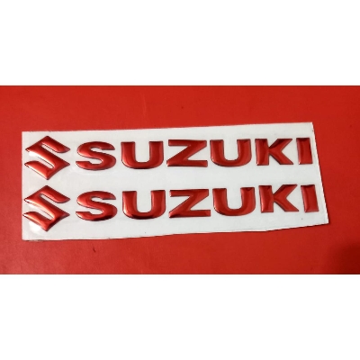 Picture of Decoration 3D ambosh sticker for Motorcycle suzuky. Red Color