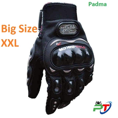 Picture of Pro Biker Full finger hand gloves - Size XXL- Full Black