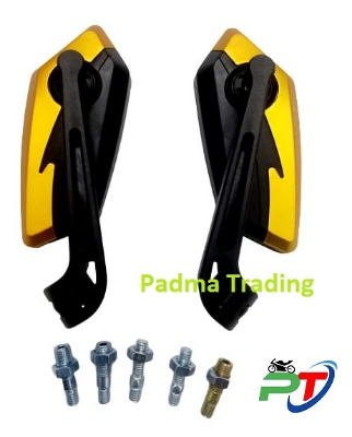 Picture of Looking Glass For Motorcycle Universal 8mm 10mm KOSO Rearview Mirror Scooter E-Bike Electrombile HD Vision Side Mirror- Golden