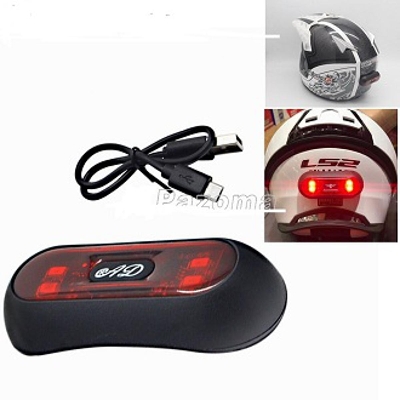 Picture of Rechargeable Helmet  Light LED Night Vision Light For Biker -Red
