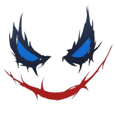 Picture of Joker sticker for Motorcycle Headlight . Skeleton Head- Blue