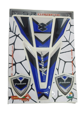 Picture of Fuel Tank pad Protector sticker for Motorcycle. pulsar 150- blue