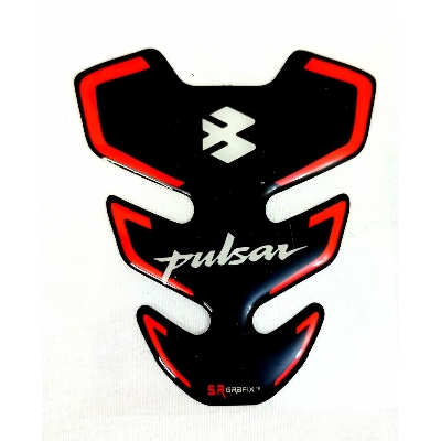 Picture of 3D Mini Tank Pad For Pulsar Motorcycle. RED Color