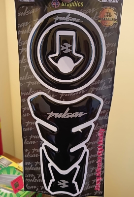 Picture of High Quality Fuel Tank Pad Sticker For Pulsar Motorcycle. Red Color