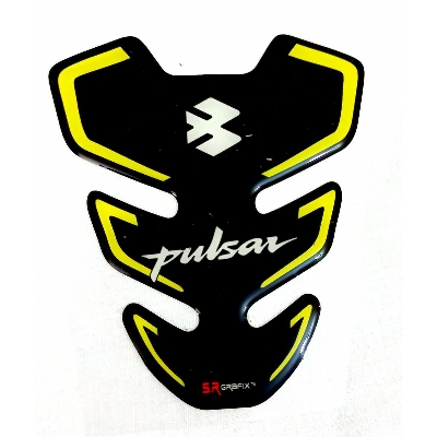 Picture of 3D Mini Tank Pad For Pulsar Motorcycle. GOLDEN Color