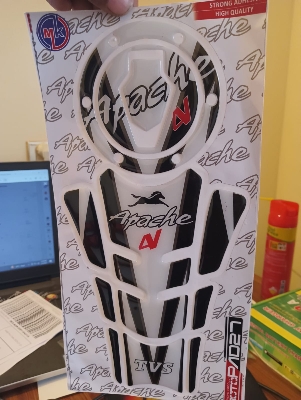 Picture of 3D Fuel Tank Pad Protector Sticker For Apache RTR 4V Motorcycle. Black