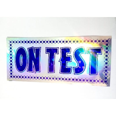 Picture of ON TEST Sticker For New Motorcycle