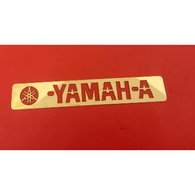 Picture of Yamaha CNC Front Name Plate board For Motorcycle. Golden