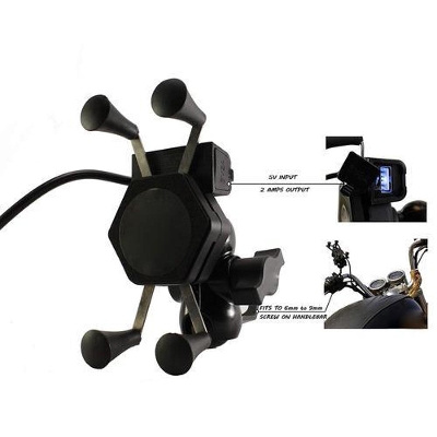 Picture of Mobile Phone holder with charger for motorcycle