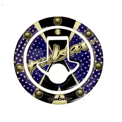 Picture of Fuel Tank Lock Cap Pad Sticker For Pulsar Motorcycle. Blue - Bike Stickers