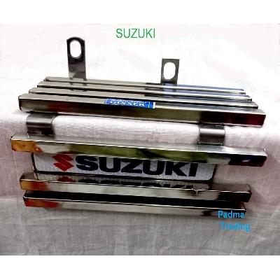 Picture of Full ss metal silencer cover for motorcycle suzuki gixxer - bike accessories