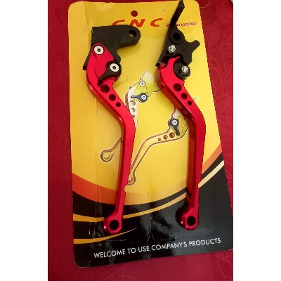 Picture of CNC Aluminium Brake and clutch lever set for motorcycle RTR 4V. Red