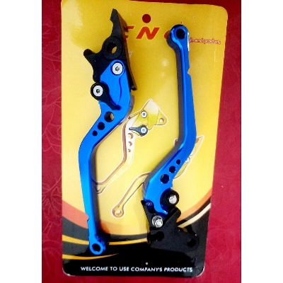 Picture of CNC Aluminum Brake and clutch lever set for motorcycle RTR 4V. Blue