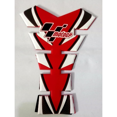 Picture of Moto-GP Fuel Tank Pad Sticker Motorcycle. Universal Rubber pad- Red