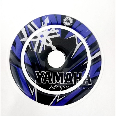 Picture of Fuel Tank Lock Pad Sticker For Motorcycle Yamaha. Blue