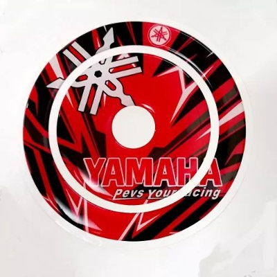 Picture of Fuel Tank Lock Pad Sticker For Motorcycle Yamaha. Red