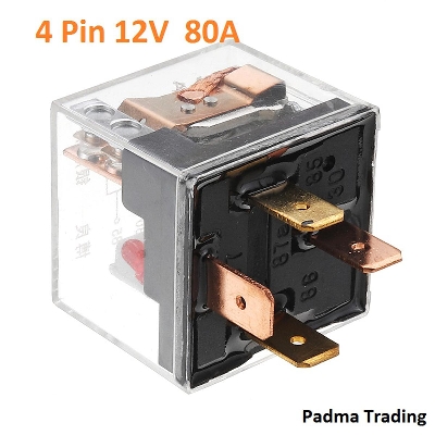 Picture of 12V 80A 4 Pins High Quality Horn Relay For Motorcycle. Lighting wiring relay - Bike Accessories