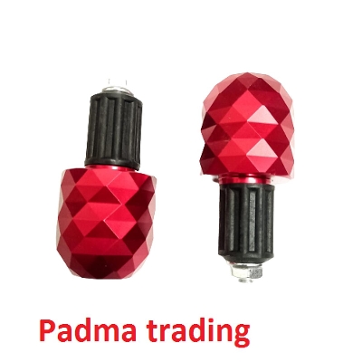 Picture of Universal Handle Bar Grips or End Cap Plug Gutli For motorcycle- 2 Pis -New Dimond Model RED