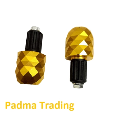 Picture of Universal Handle Bar Grips or End Cap Plug Gutli For motorcycle- 2 Pis -New Dimond Model Golden