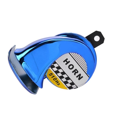 Picture of Universal Waterproof Loud POP POP Sound Siren Horn for Motorcycle- Blue